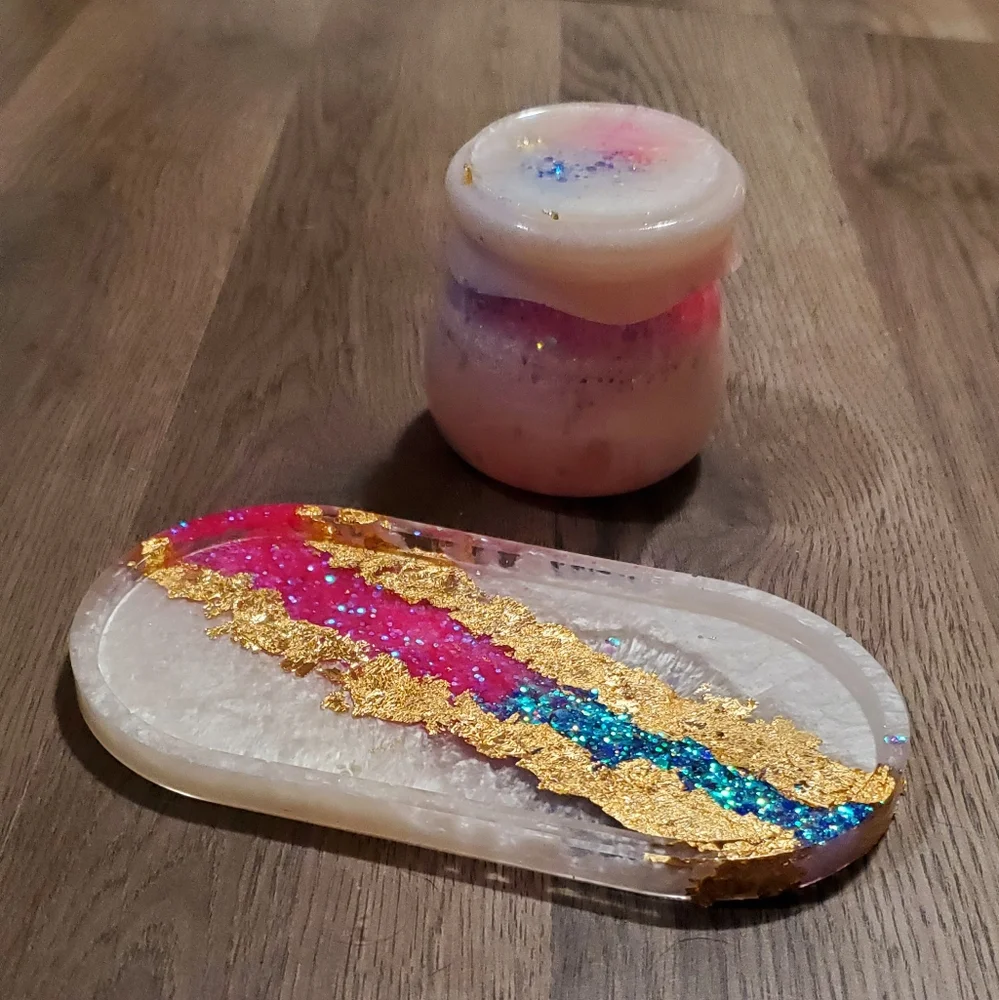 Geode tray and matching jar - Picture 2 of 6